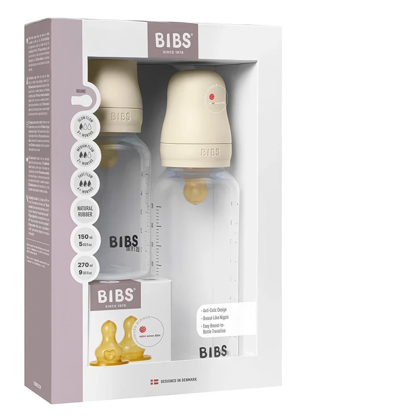 Set BIBS Grow&Flow ivory 150/270 ml