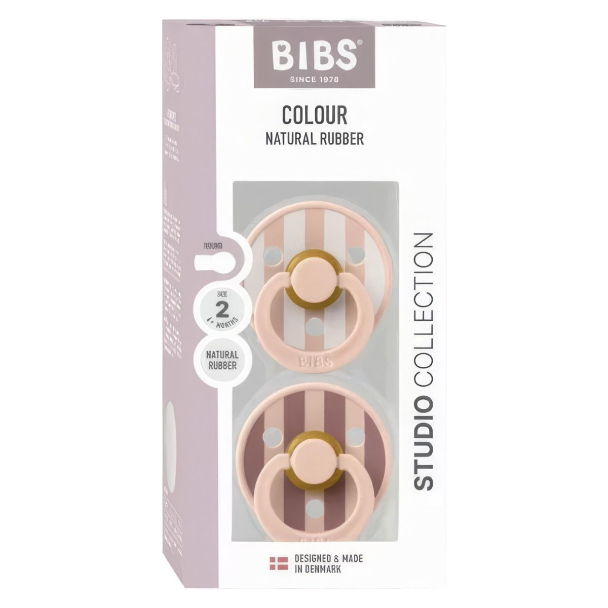Duda BIBS Studio Colour Block Blush Mix veličina 2 - Image 2