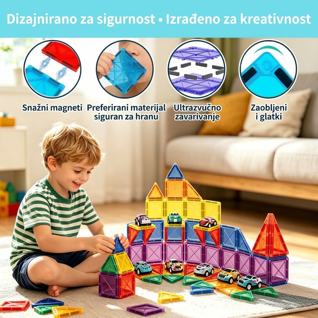 Magnetne kocke Hd119a garaža 68 kom 23106455 - Slika 5