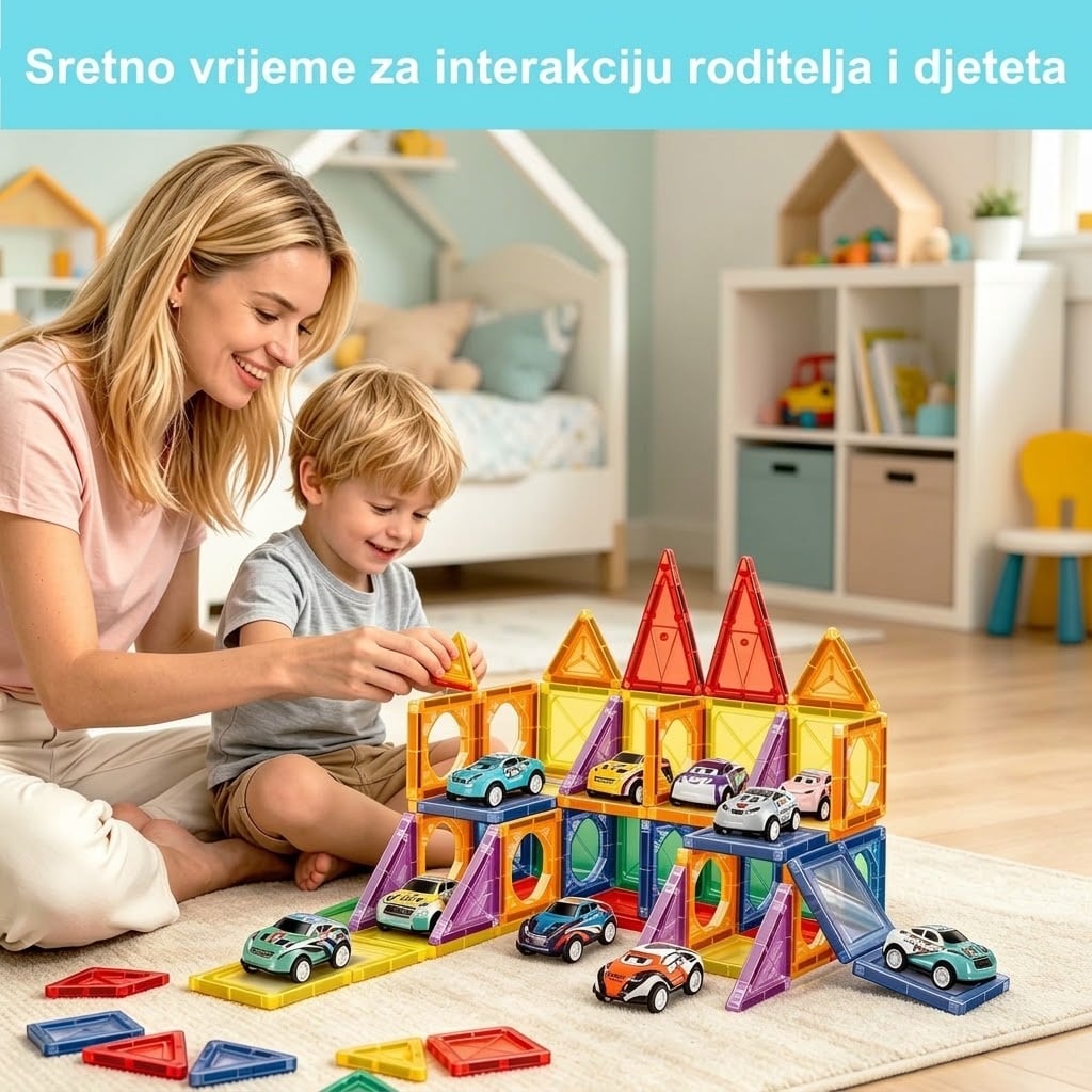 Magnetne kocke Hd119a garaža 68 kom 23106455 - Slika 4