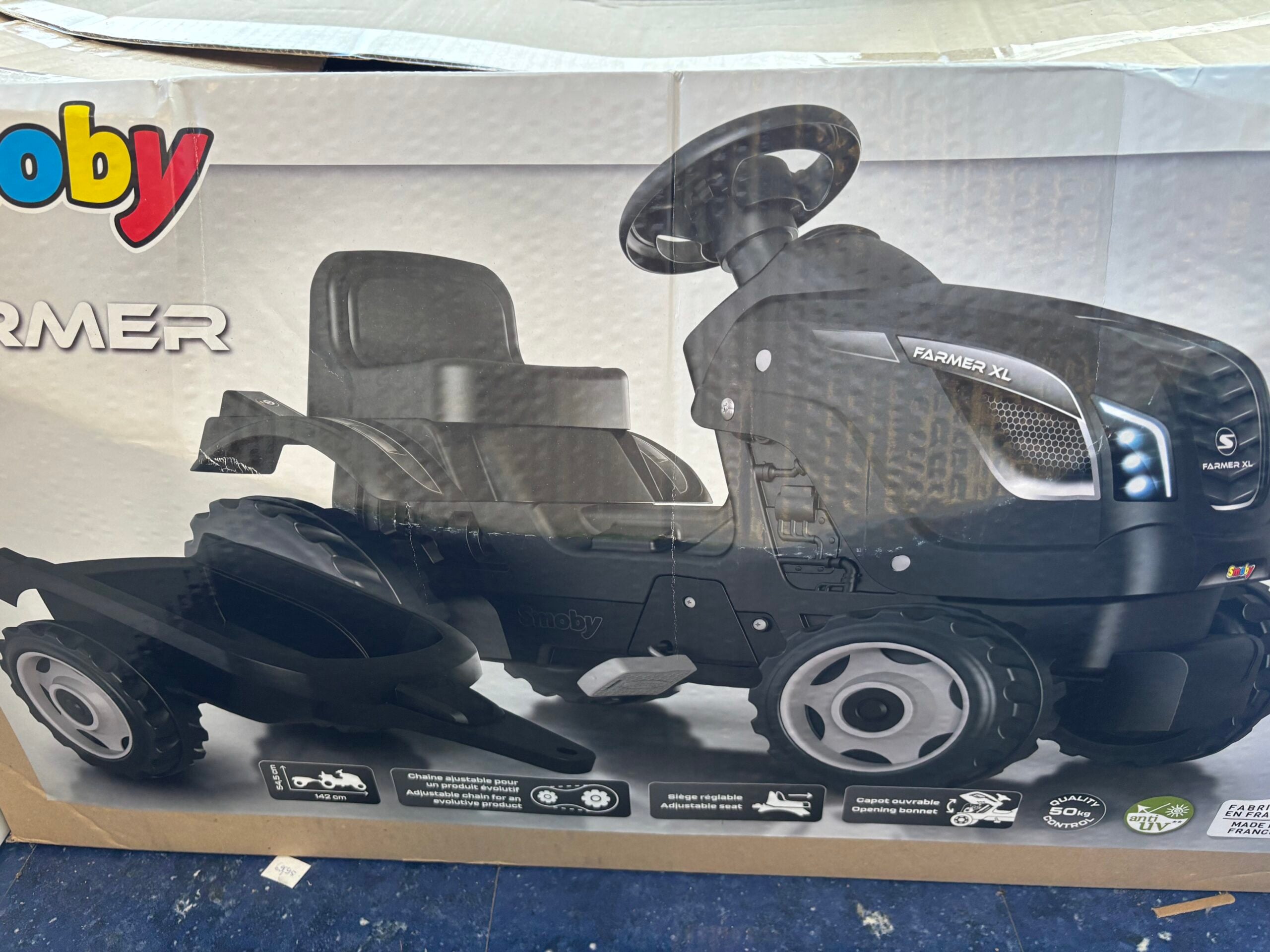 Outlet: Traktor s prikolicom Smoby Farmer XL black