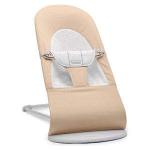 Ležaljka Babybjörn Soft, woven/jersey, beige/gray - Image 1