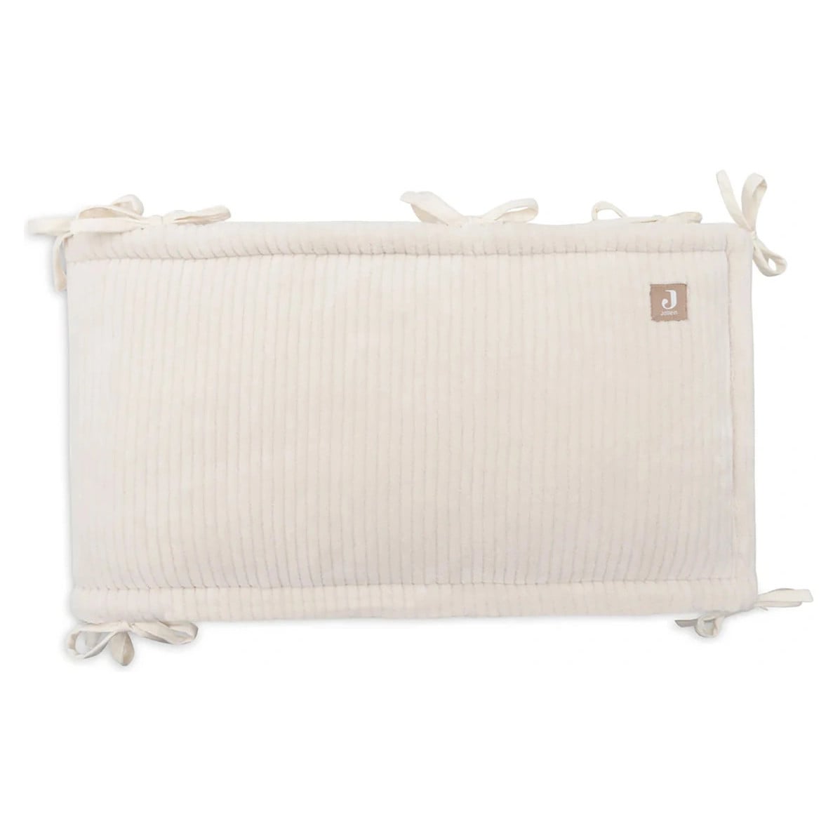 Ogradica za krevetac Jollein Cloudy Rib oatmeal 180x30 cm - Image 2