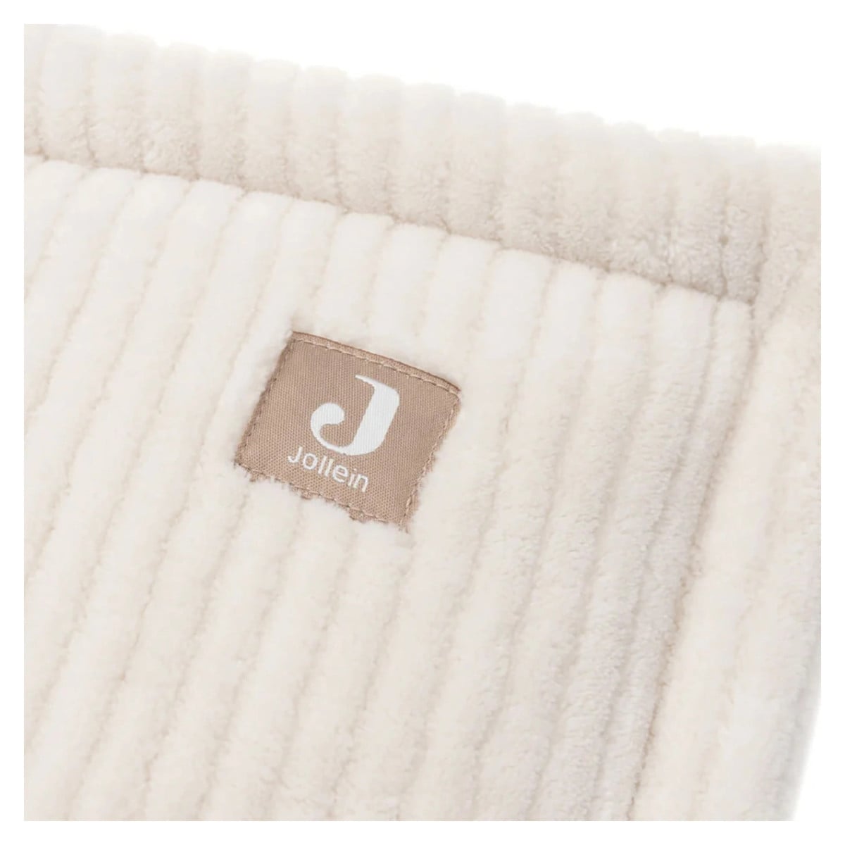 Ogradica za krevetac Jollein Cloudy Rib oatmeal 180x30 cm - Image 4