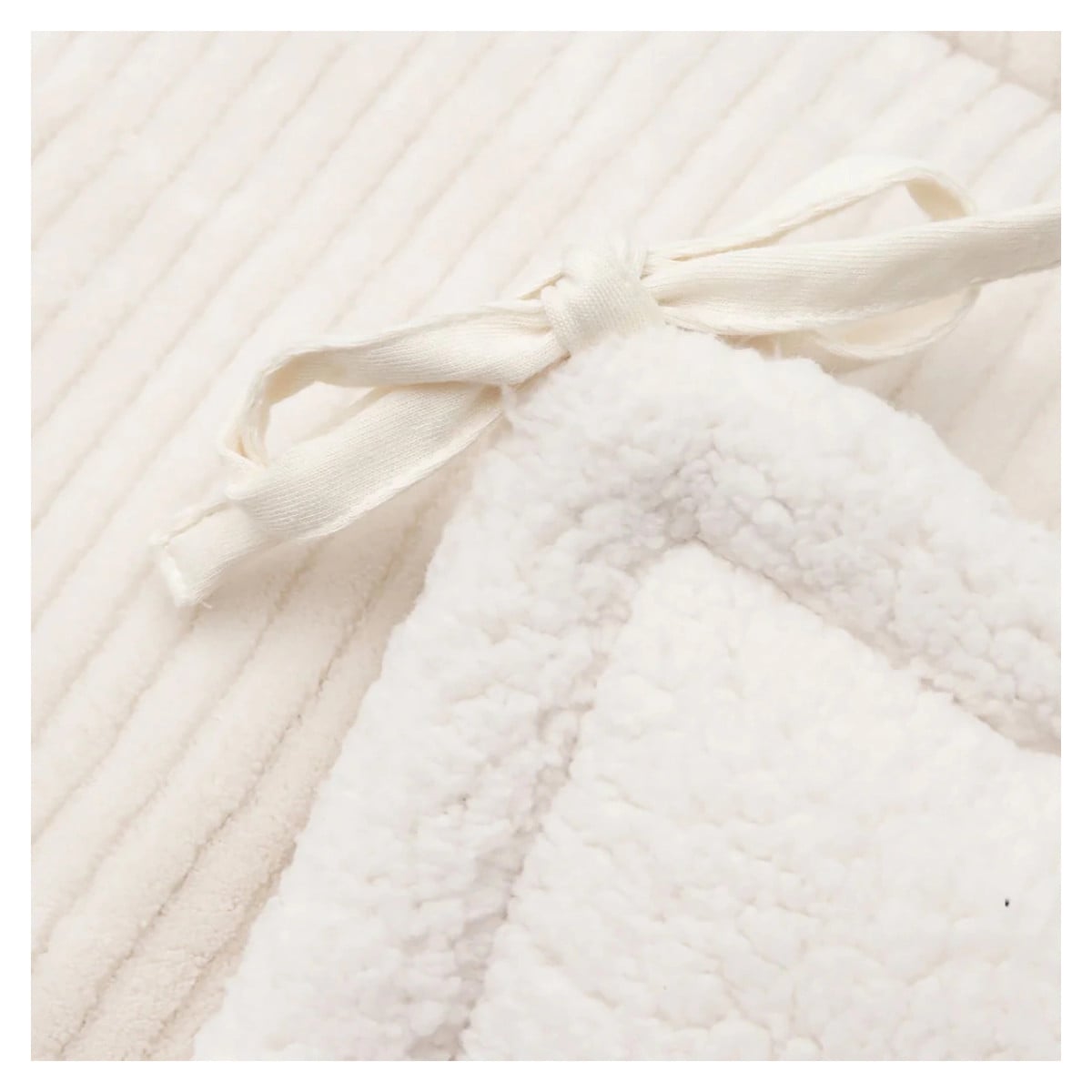 Ogradica za krevetac Jollein Cloudy Rib oatmeal 180x30 cm - Image 5