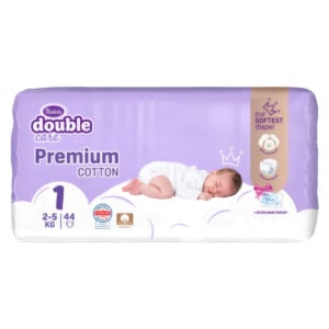 Pelene Violeta Double Care Premium Cotton Newborn, veličina 1 (2-5 kg) 44 kom - Image 1