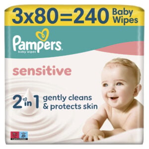 Vlažne maramice Pampers Sensitive 3x80 - Image 1