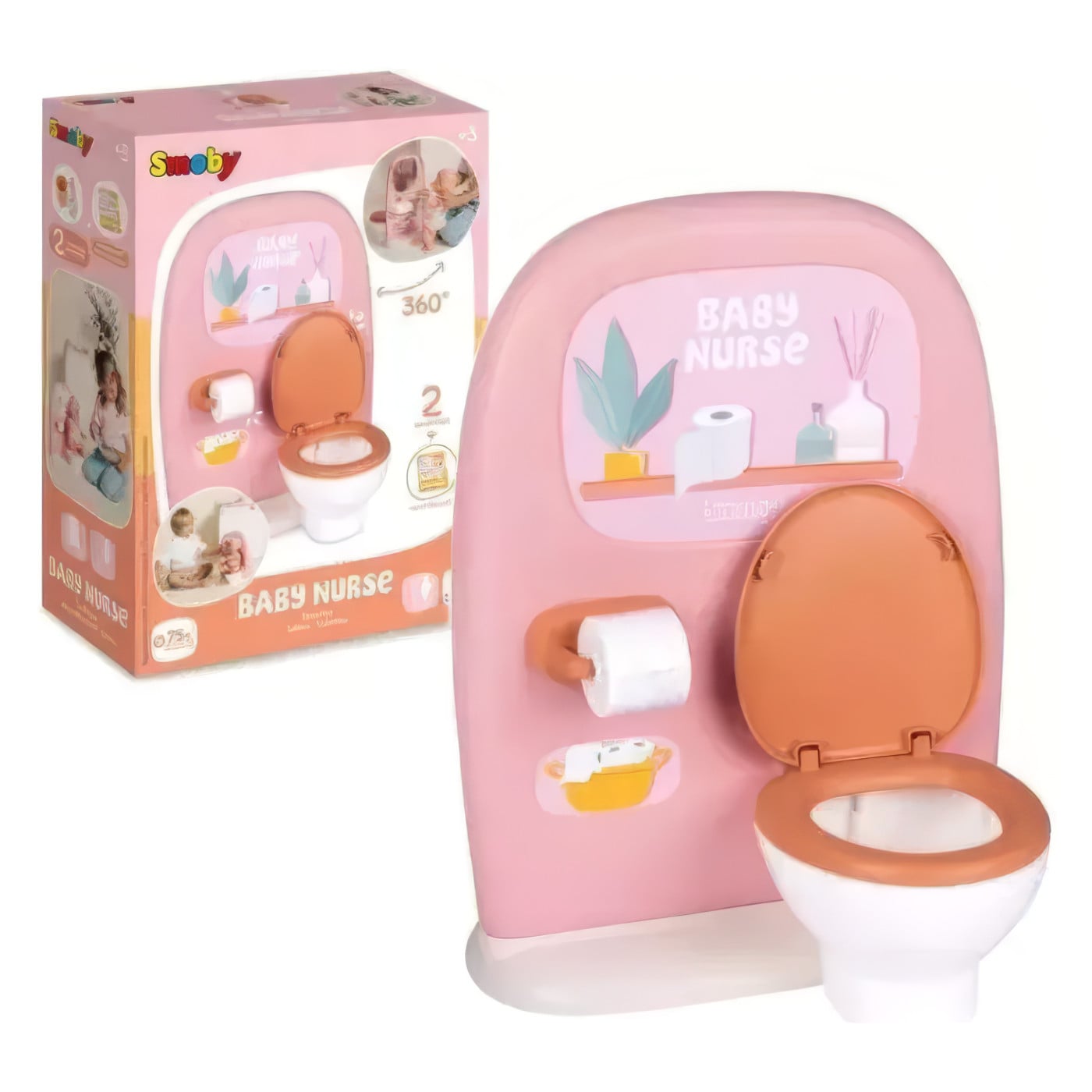 WC i kupaonica za lutke Smoby Baby Nurse 220500 - Image 2